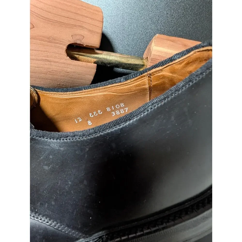 NWOB Vintage & Rare Allen Edmonds Custom Made Black Cordovan Shell Kendall 12EEE